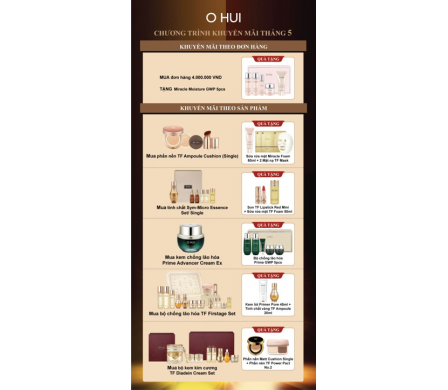 Nhãn hàng OHUI nhập khẩu chính hãng khuyến mãi tháng 5 - 2022